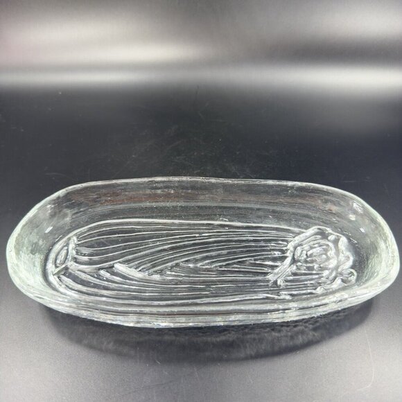 Pilgrim Glass Condiment Relish Serving Dish Tray Celery Clear Heavy Dish - Picture 7 of 12